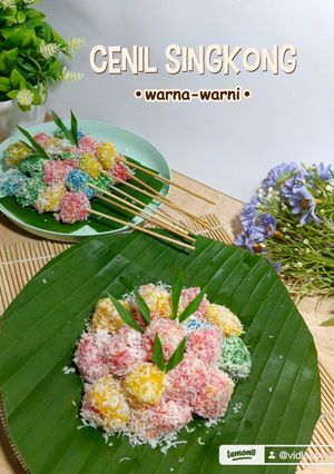 Foto resep Cenil Singkong Warna-Warni