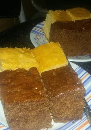 صورة لوصفة الكيك البيتي العادي والشوكولاته