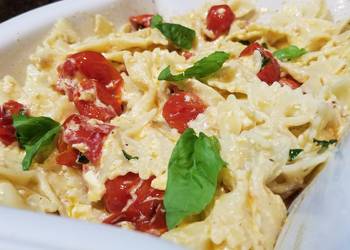 Fresh, Serving Recipe Baked Feta Pasta Delicious