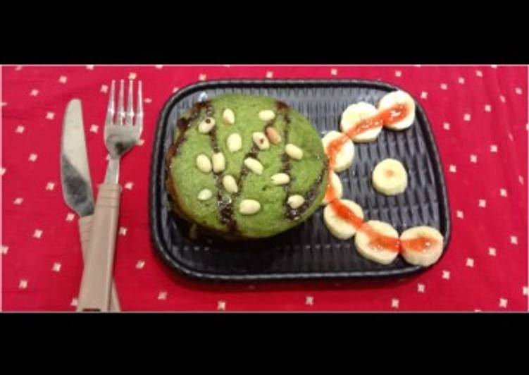 Recipe: Yummy Banana spinach pan cake