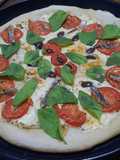 Pizza con albahaca