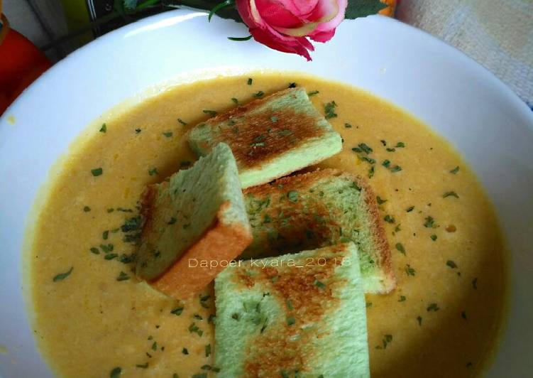 Cara mudah Membuat Creamy Pumpkin Soup, Enak