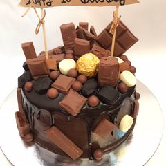 A picture of Chocolate overloaded cake.
