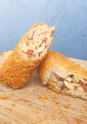 Foto resep Roti goreng isi pasta