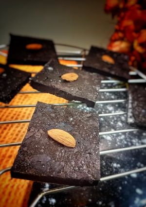 A picture of Fudgy brownies.