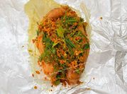 A picture of fried hake fish