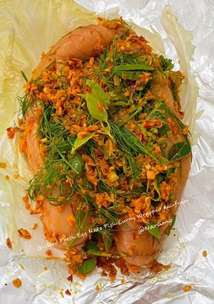 A picture of Grilled Fresh Egg Hake Fish Curry Wrapped #airfryer.