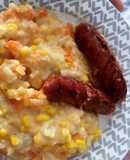 Chorizo de ternera + Puré de papa, Zanahoria y mazorca 🌽🥔🥕