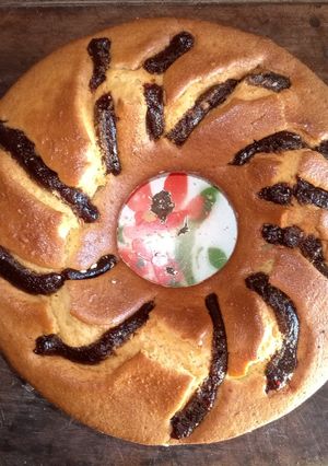Una foto de Tarta Matera Con Dulce De Membrillo