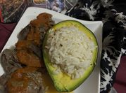 A picture of goat stew