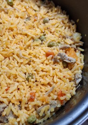 Una foto de Delicia de arroz salteado con cerdo