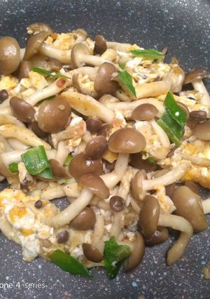 Foto resep Tumis Jamur Shimeji Telur