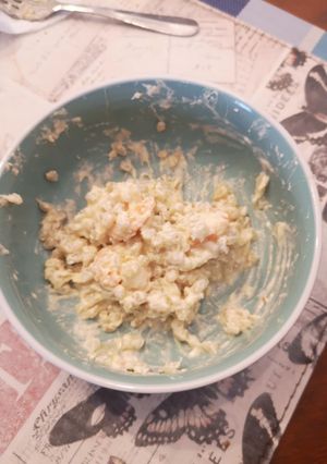 Una foto de Risotto de mote con camarones