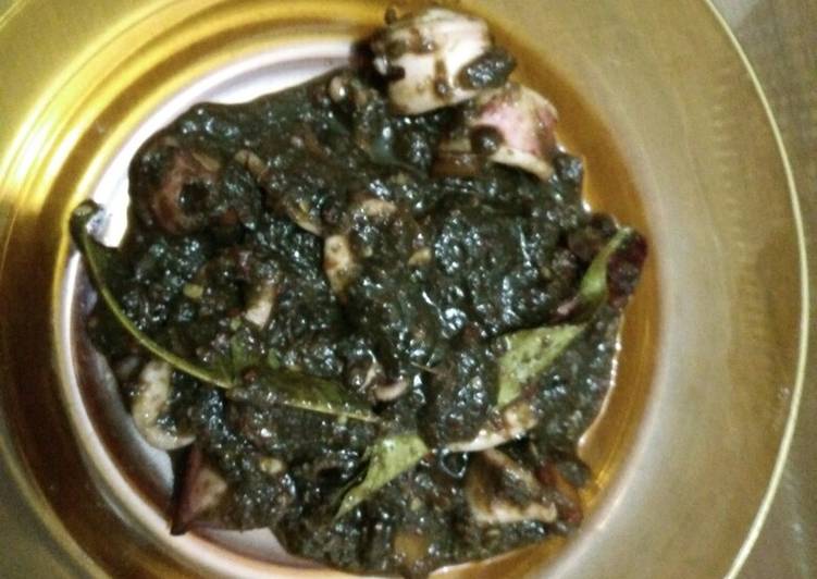 Resep Cumi hitam pedas rasa bumbu rujak no msg yang Enak Banget