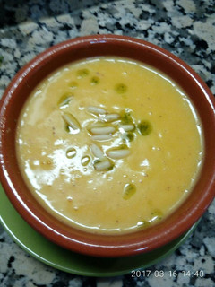 Una foto de Crema de calabaza