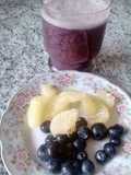 Batido de arándanos y lima