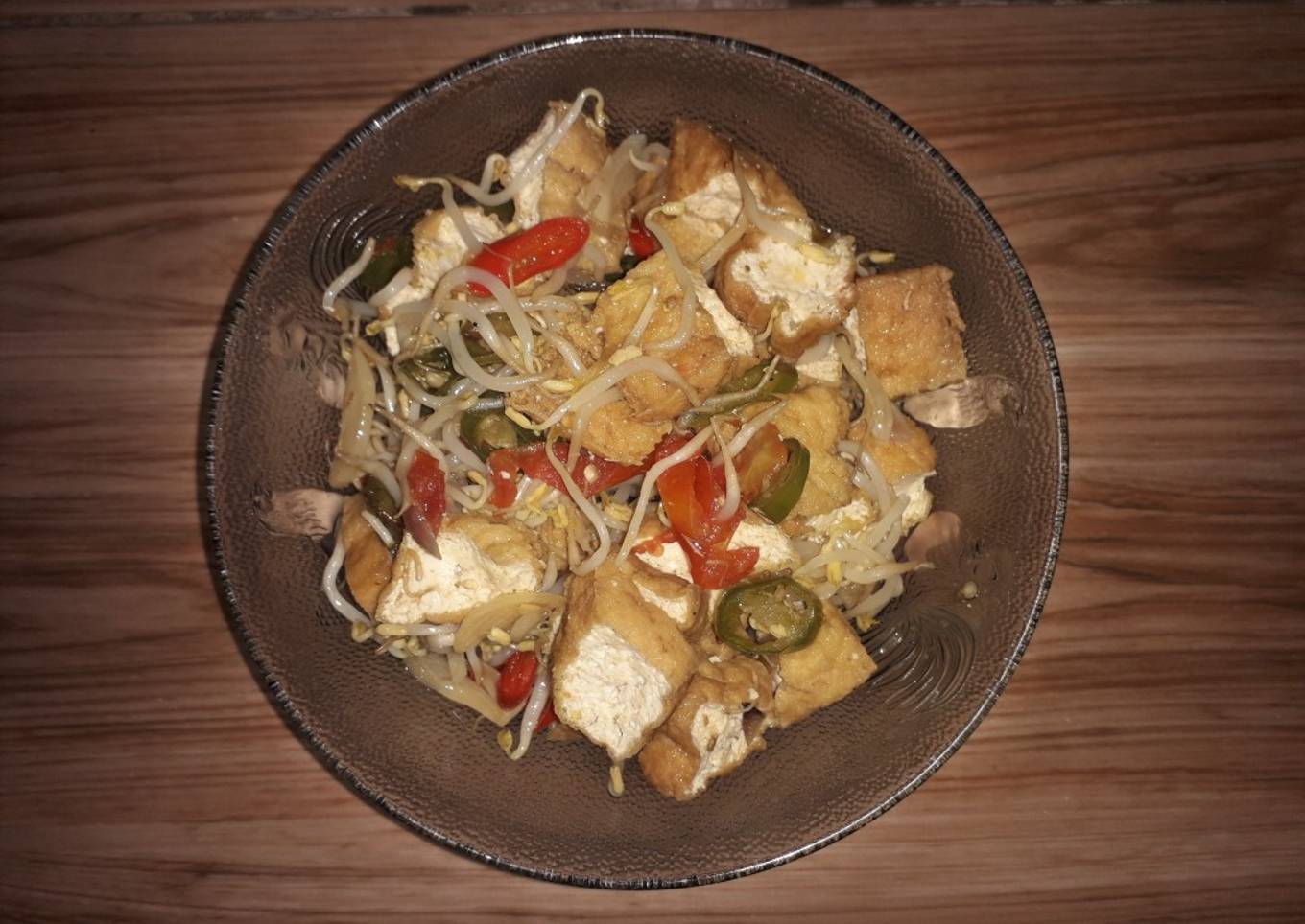 Oseng toge tahu kulit