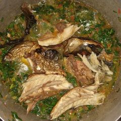 Water leaf soup A picture of Water leaf soup.