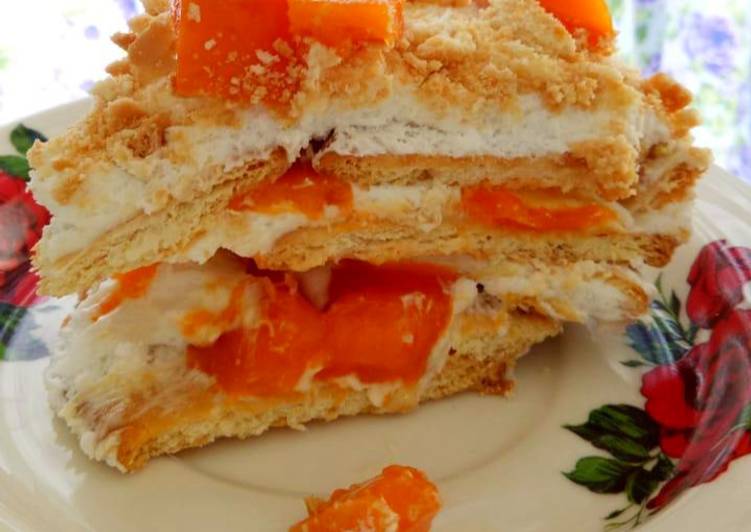 Resep Cake manggo with biskuit marie susu, Bikin Ngiler