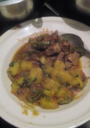 A picture of Matoke meal.
