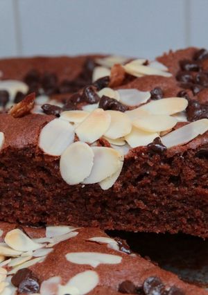 Une photo de Gâteau tout choco et amandes