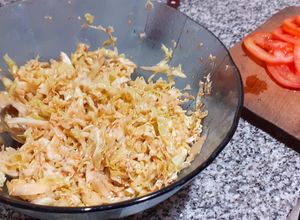 Una foto de Ensalada de repollo con aliño irresistible