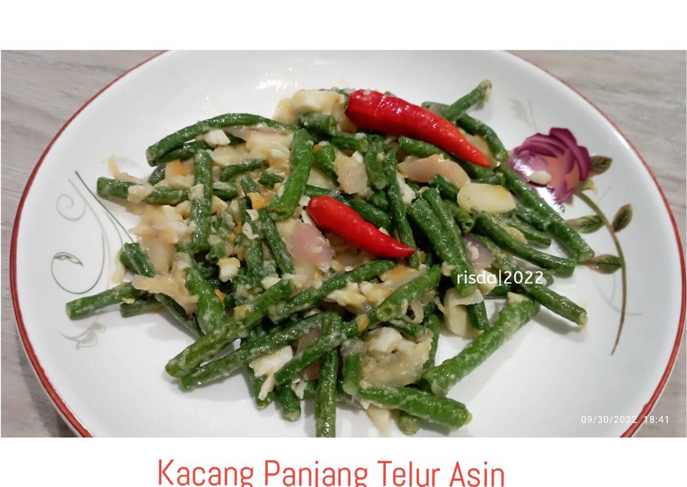 Kacang Panjang Telur Asin