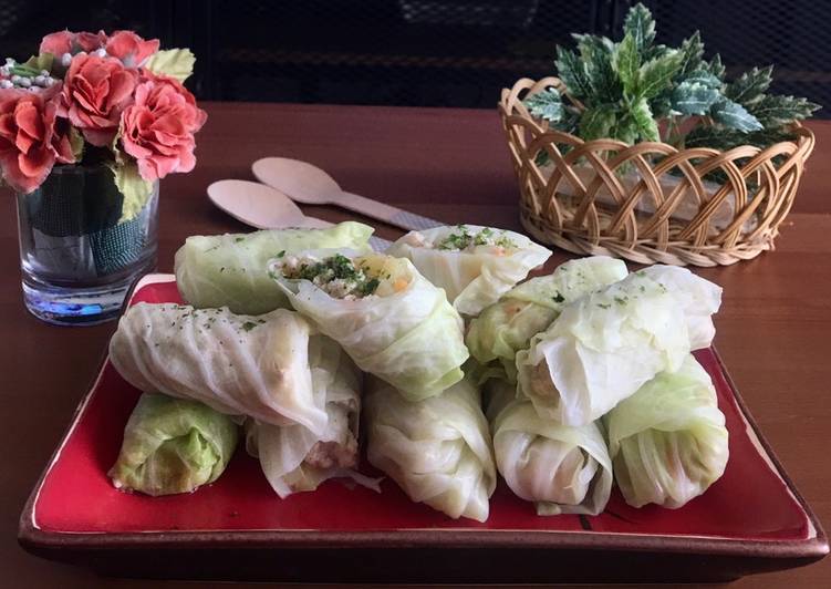 Cara Menyajikan Kol gulung isi daging cincang Mudah