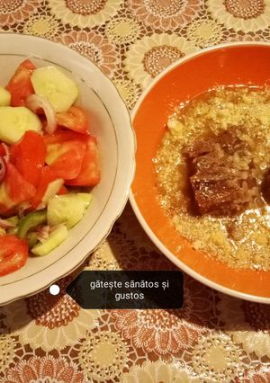 O poză a rețetei Ghiveci cu carne de vițel și orz sălbatic.