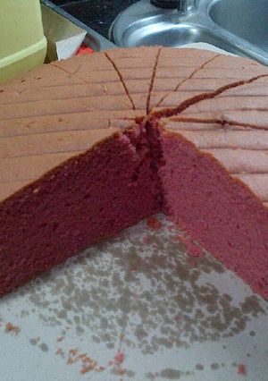 Foto resep Red velvet capucino 3 telur ☕🍰😍👍