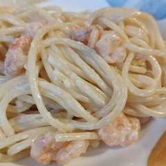 Foto di Spaghetti con Gamberetti e Stracchino