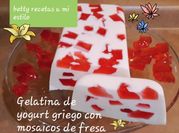 Una foto de gelatina de yogurt griego