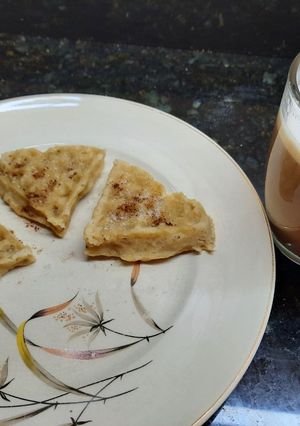 Una foto de Pancakes de banana al microondas