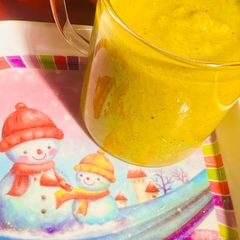 A picture of Apple 🍎Cucumber 🥒Smoothie 😋~Warming Winter Herbs 🌿 Smoothie🧋🥤in 10 Minutes 😋.