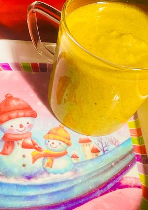 A picture of Apple 🍎Cucumber 🥒Smoothie 😋~Warming Winter Herbs 🌿 Smoothie🧋🥤in 10 Minutes 😋.