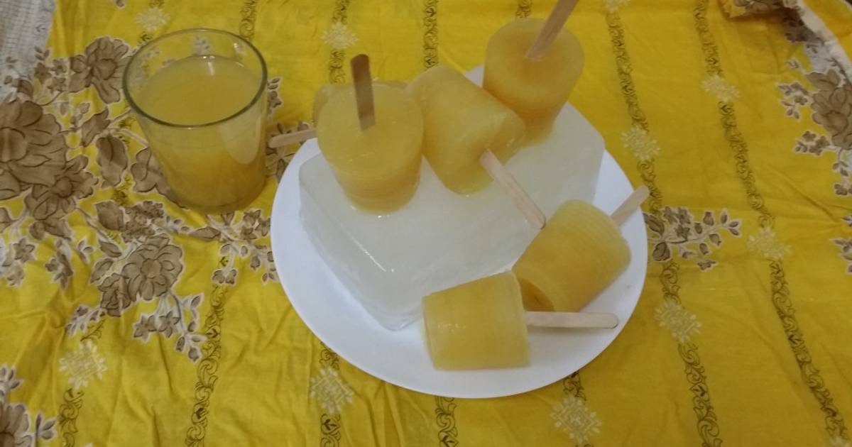 Pineapple Lemonade Popsicles Recipe By Zeenath Muhammad Amaanullah Cookpad