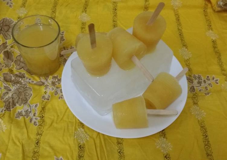 Recipe of Homemade Pineapple Lemonade Popsicles