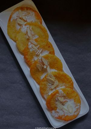 A picture of Bhang Malpua.