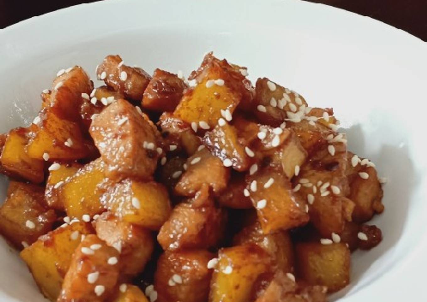 Tumis kentang ayam