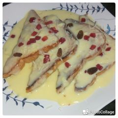 A picture of Curstard shahi tukda.