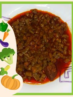عکسی از دستور خورشت لوبیا سبز