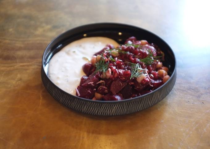 Beetroot yogurt salad