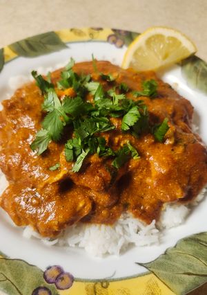 A picture of Brad's chicken coconut curry.