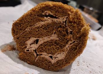 How To Make Recipe Japanese Chocolate Swiss Roll Cake Very Delicious