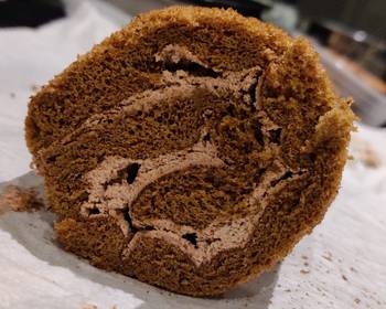 Easy Cooking Recipe Japanese Chocolate Swiss Roll Cake Delicious Steady