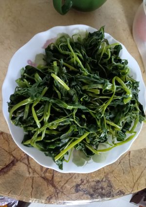 Hình của món Rau muống luộc.