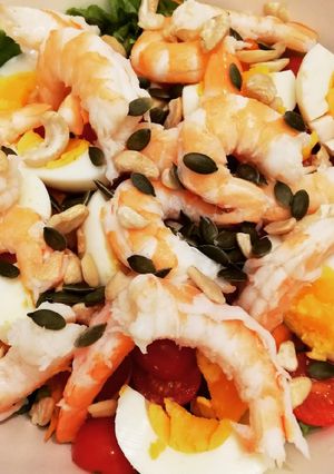 Une photo de Salade composée avec Gambas