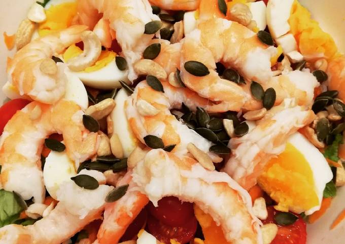 Recette Appétissante Salade composée avec Gambas