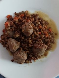 Une photo de Saucisses lentilles façon risotto