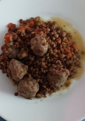 Une photo de Saucisses lentilles façon risotto